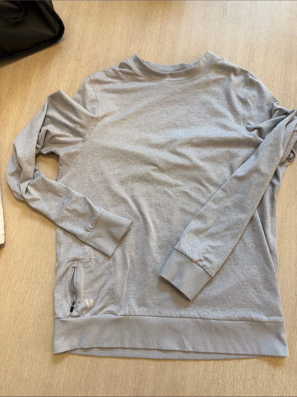 Vuori Light Gray Crewneck Pullover Sweatshirt